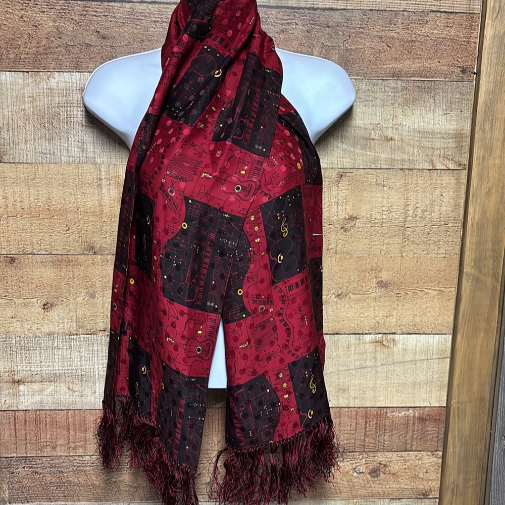 Zazou Luxe Silk Scarf music notes